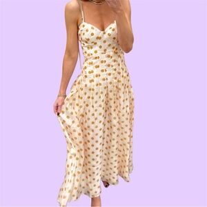 En Saison Satin Polka Dot Dress